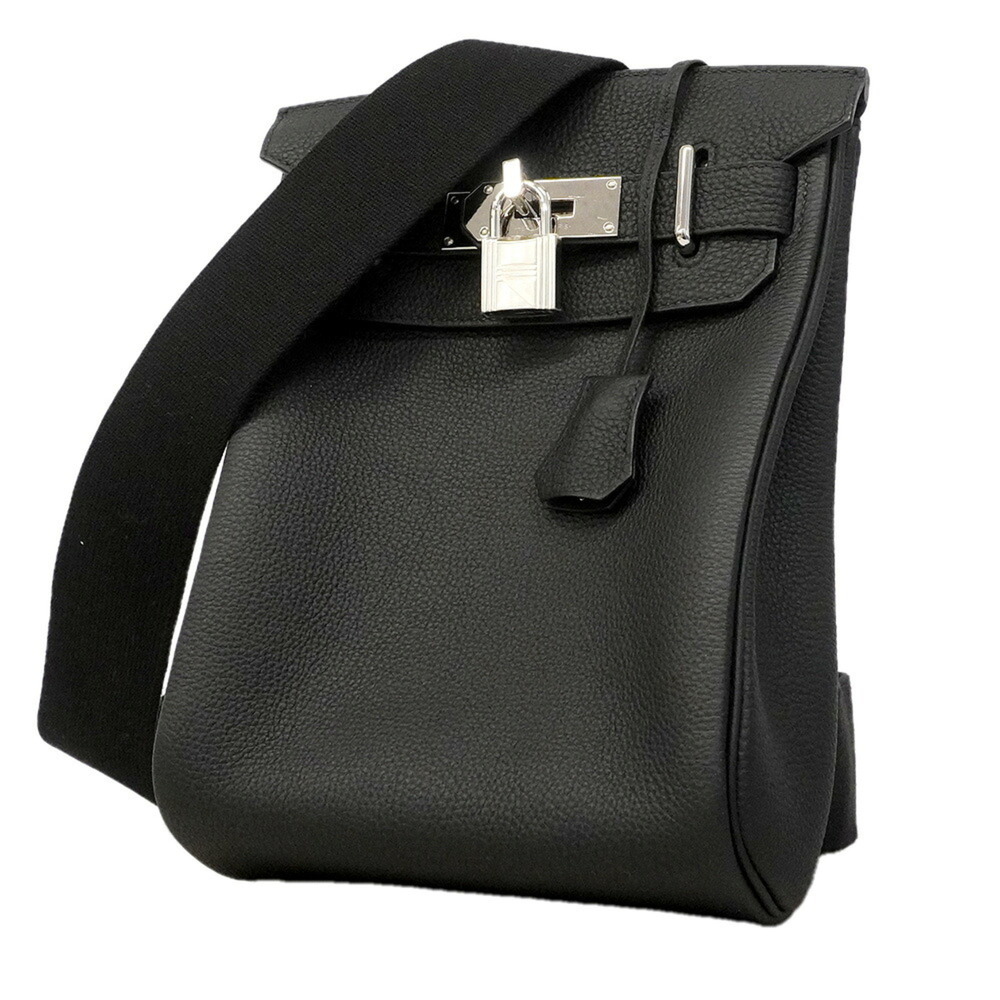 Hermes Bag/Body Bag Accad PM Togo Black B Stamp Men's